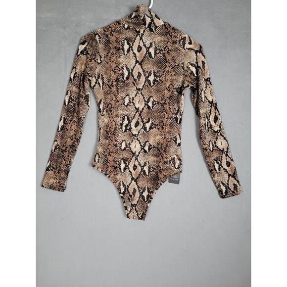 Queen.M Womens Turtleneck Bodysuit Top Long Sleeve Bodycon Jumpsuit XSMALL - Picture 8 of 8